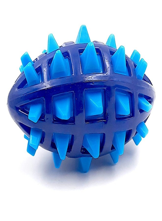 Pet Believe 3.5" Spiky Squeak & Light Football for Dogs - Durable, Rubber Bouncy Puppy Fetch & Chew Toy for Your Pet, Colors Will Vary - Image 1